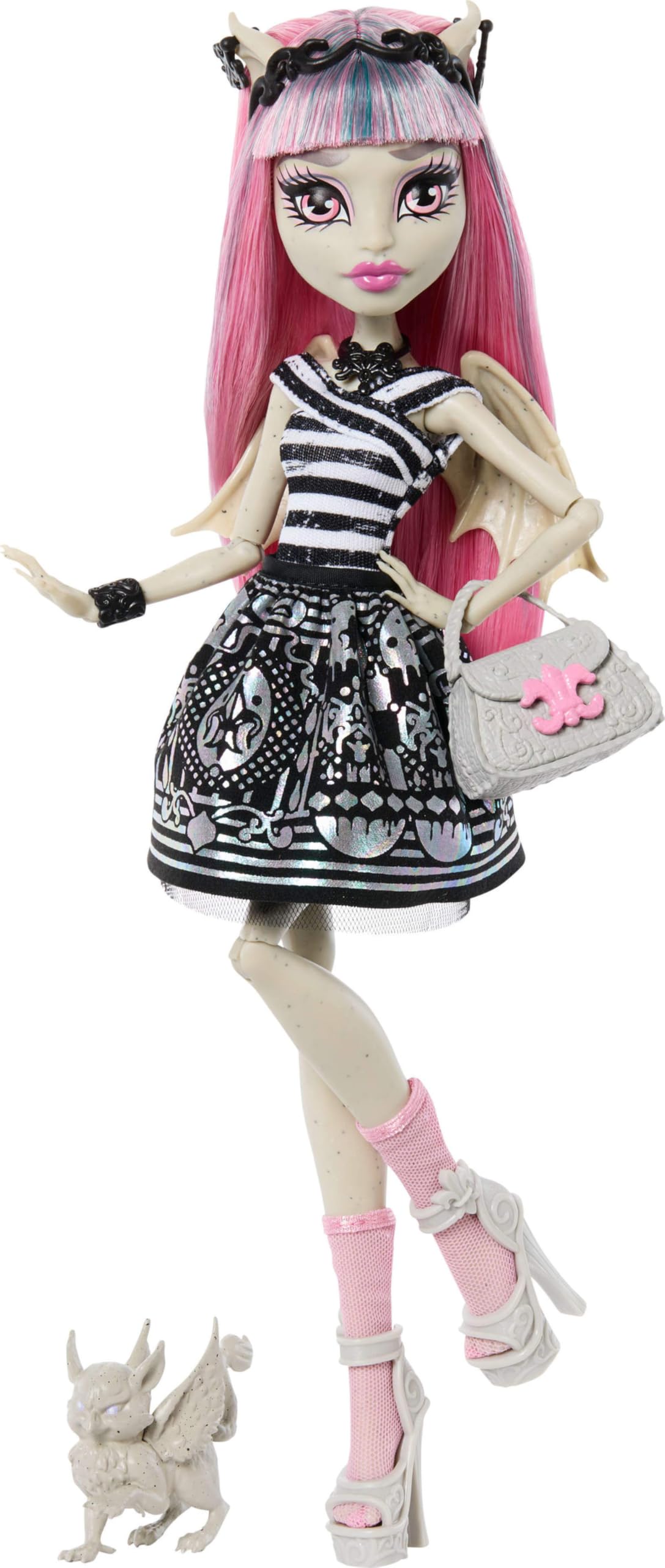 Monster High Rochelle Goyle doll ready for display with poseable joints.