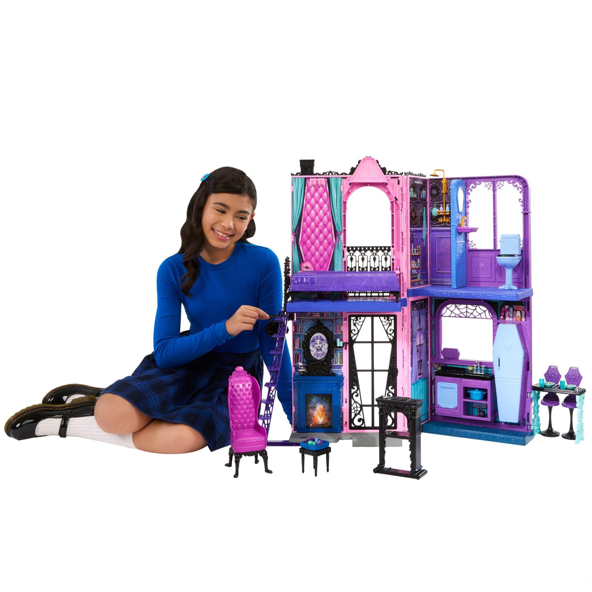 Monster High Boo-tique Hotel front view, inviting spooky storytelling