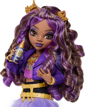 Monster High Clawdeen Wolf doll wearing bold knee-high boots for fashion detail