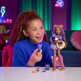 Monster High Clawdeen Wolf doll with Crescent Pup for moonlit storytelling adventures