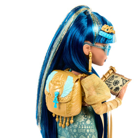 Cleo De Nile doll with ancient scroll for pretend archaeology