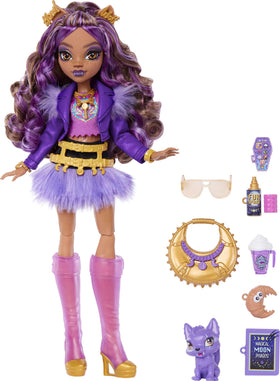 Monster High Crescent Pup with whipped cream cup for cozy pretend snacks