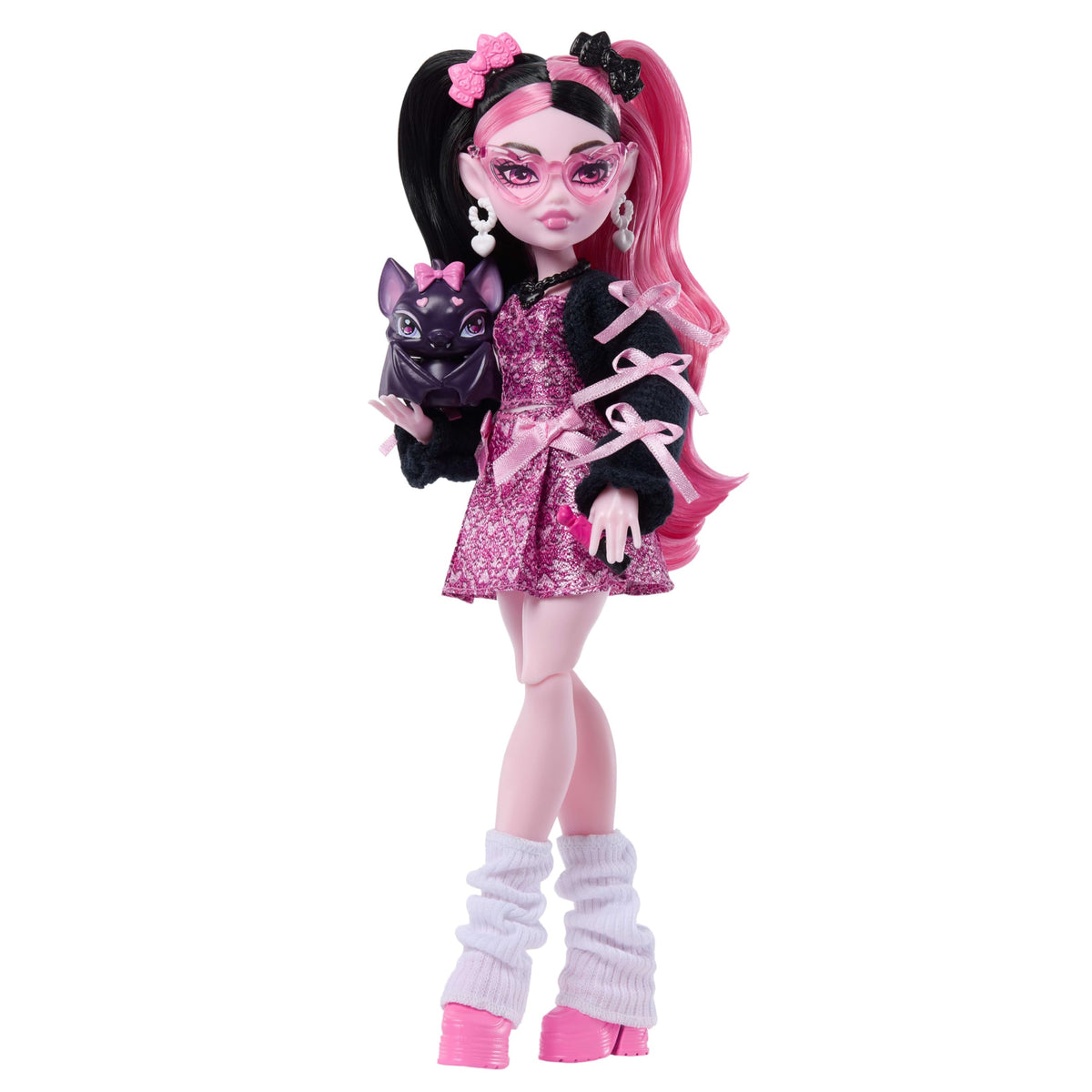 Heart sunglasses and lipstick for playful styling with Draculaura.
