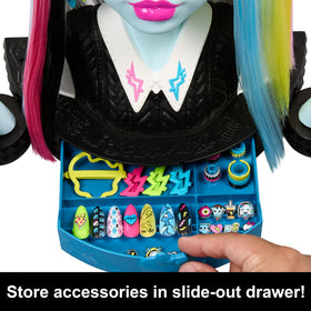 Monster High Frankie Stein hair ties simplify quick hairstyle changes