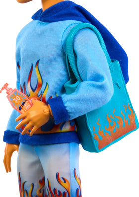 Monster High Heath Burns doll with SPF 30 sunscreen for beach days.