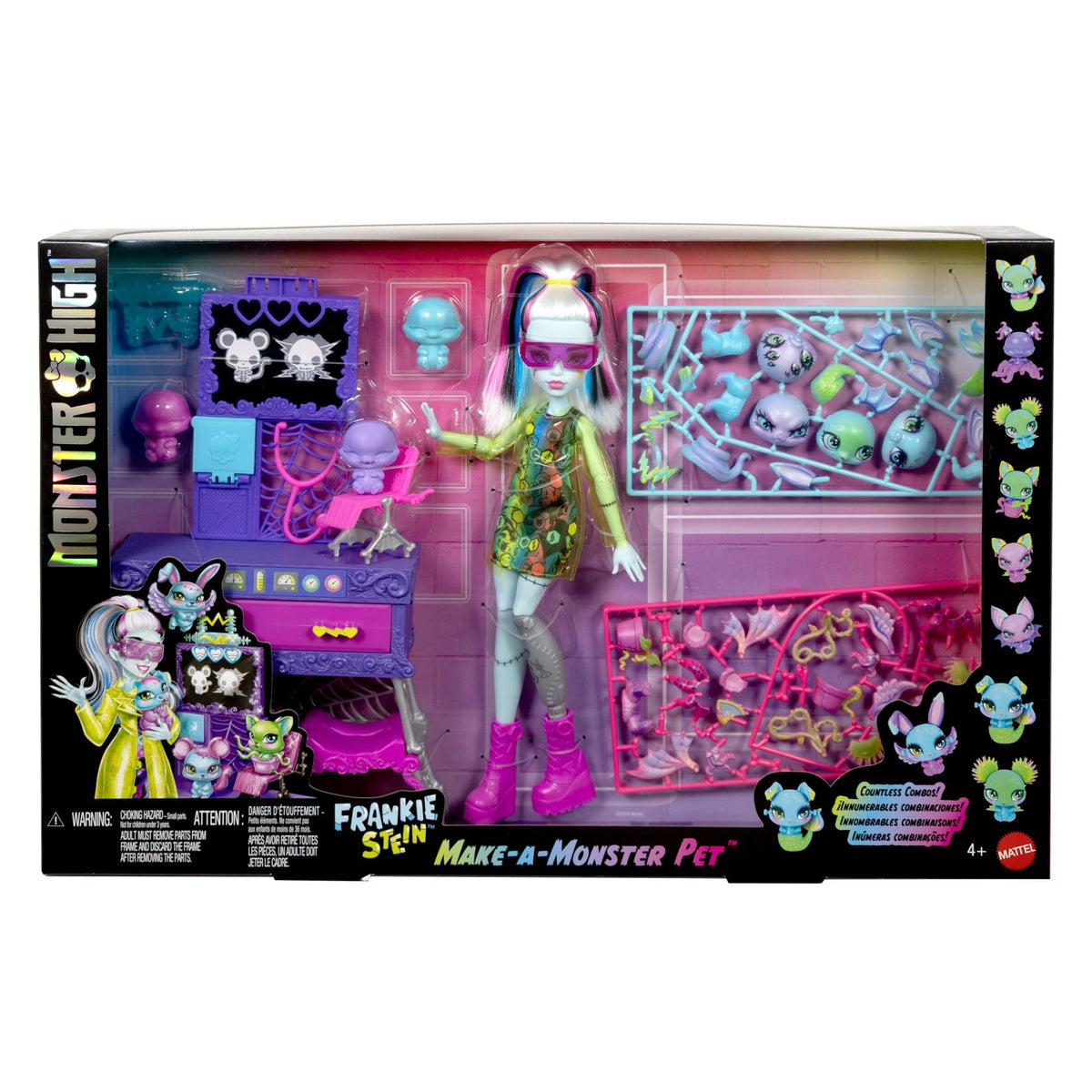 Monster High Make-A-Monster Pet Playset storage drawer visual focus helps tidy cleanup after play