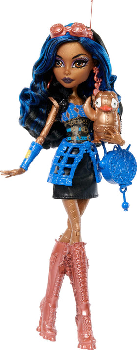 Monster High Robecca Steam doll with stand enables stable display and poseable fun