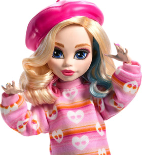 Monster High Wednesday backpack accessory provides portable style for on-the-go play.