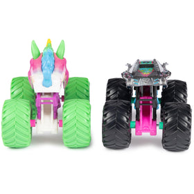 Monster Jam 1-64 scale die-cast trucks details show authentic chassis and tires
