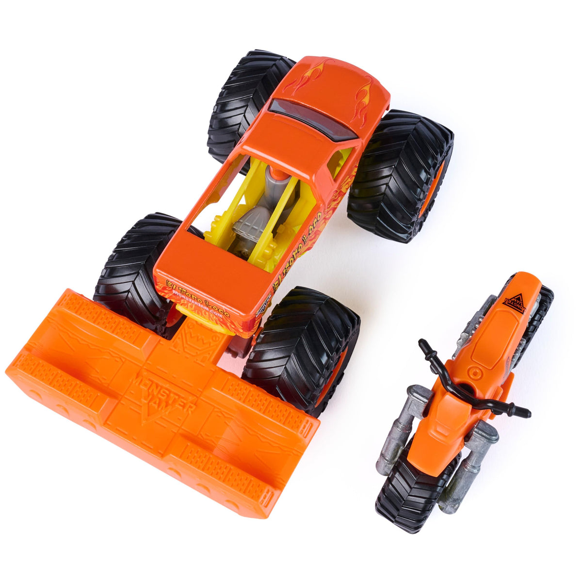 1:64 trailer accessory to hitch the dirt bike for transport between events.