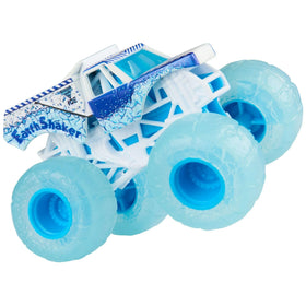 Monster Jam 2024 Fire Ice diecast trucks showcasing authentic graphics and logos.