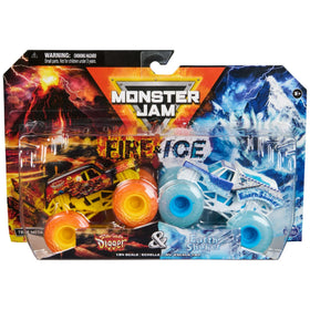 Monster Jam 2024 Fire Ice Son-uva Digger diecast front view, detailed and ready for display.