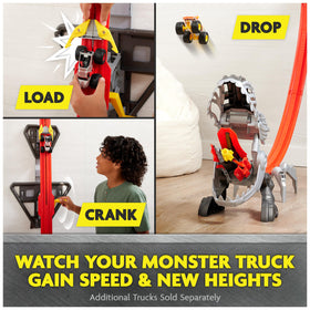 Adjustable launch ramp offers three stunt modes for versatile play.
