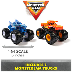 Authentic Monster Jam details with BKT tires and chrome rims