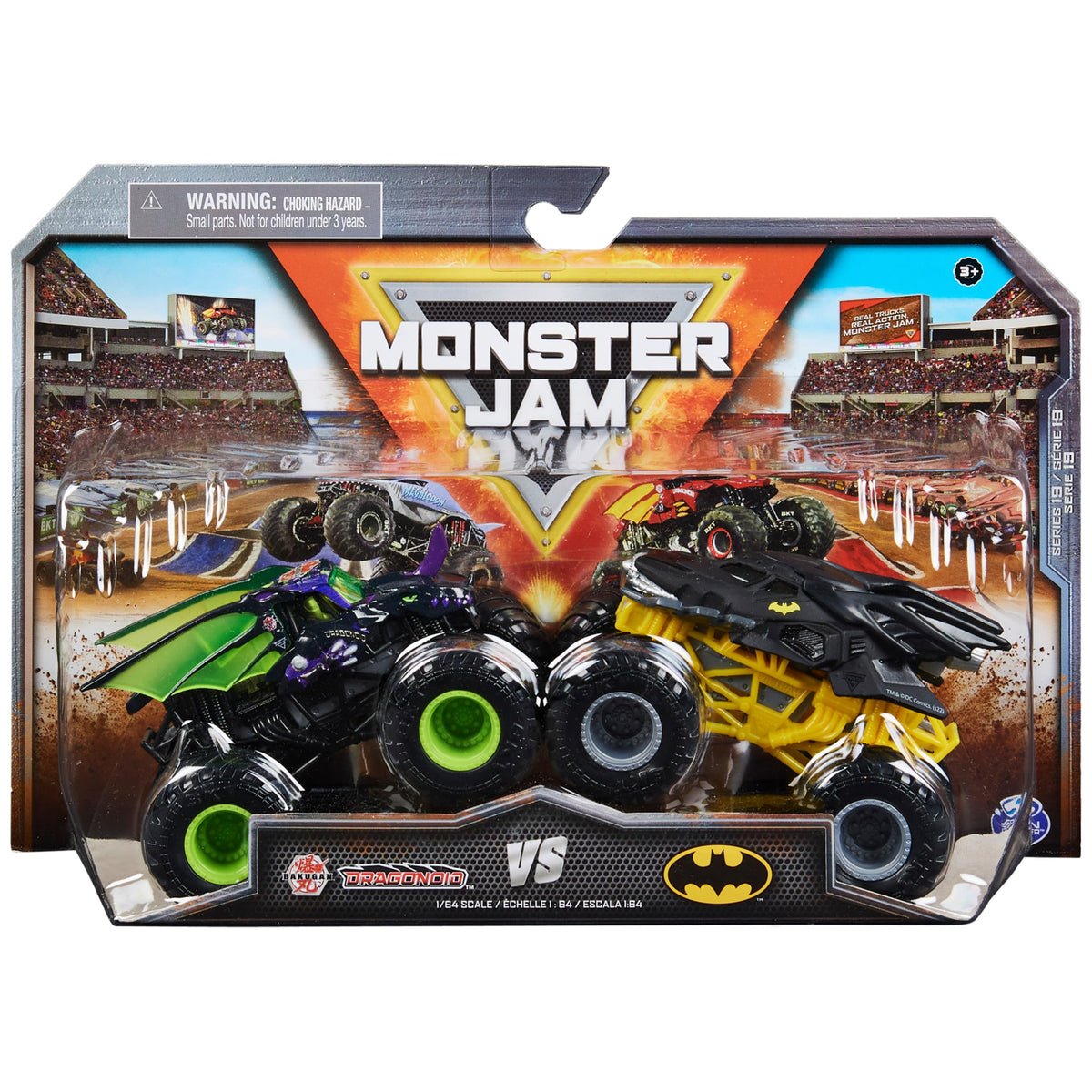 Monster Jam Bakugan Dragonoid 1:64 die-cast truck with vivid detail for display and play.
