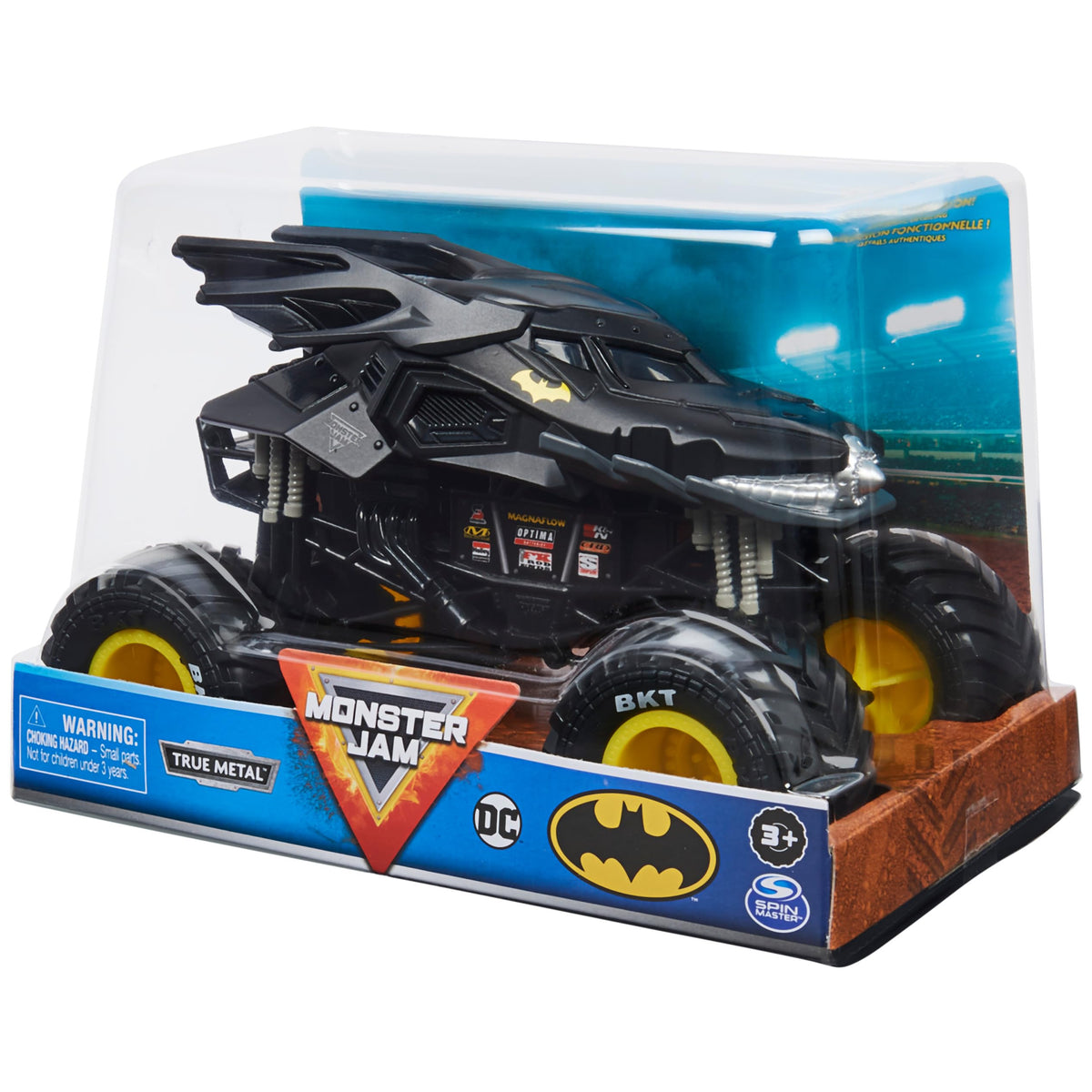 Monster Jam Batman Truck working suspension absorbs impacts for action scenes