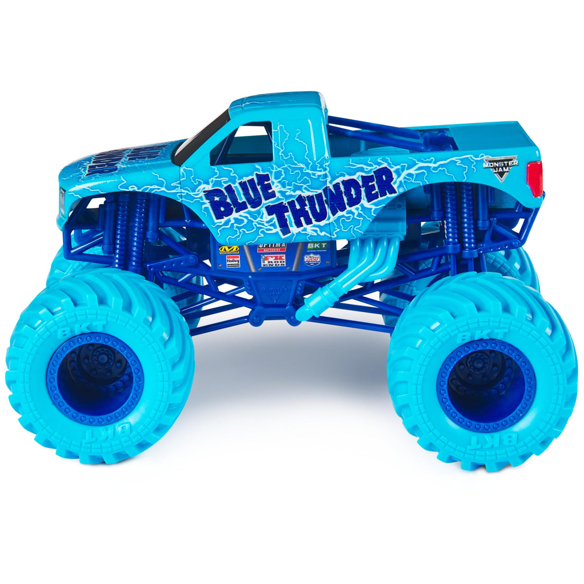 Monster Jam Blue Thunder collectible display-ready for fans and birthdays.