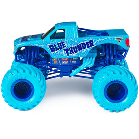 Monster Jam Blue Thunder collectible display-ready for fans and birthdays.