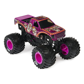Monster Jam Calavera truck rear view shows sturdy build and collectible charm for display and pretend races