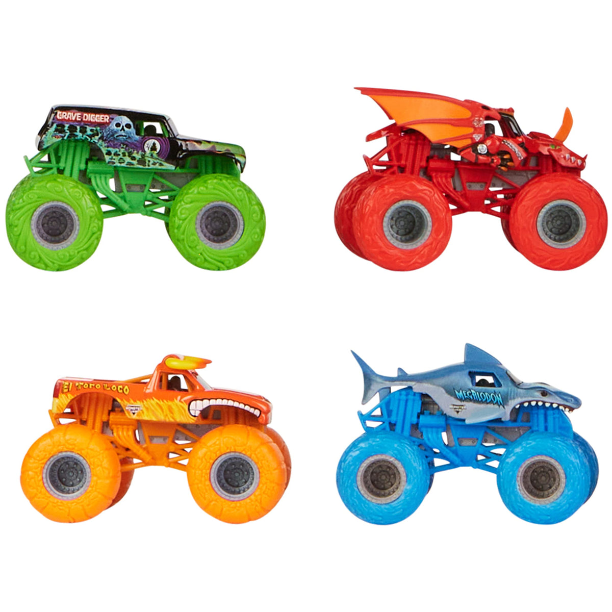 Monster Jam Charged Beasts packaging highlights collectible appeal