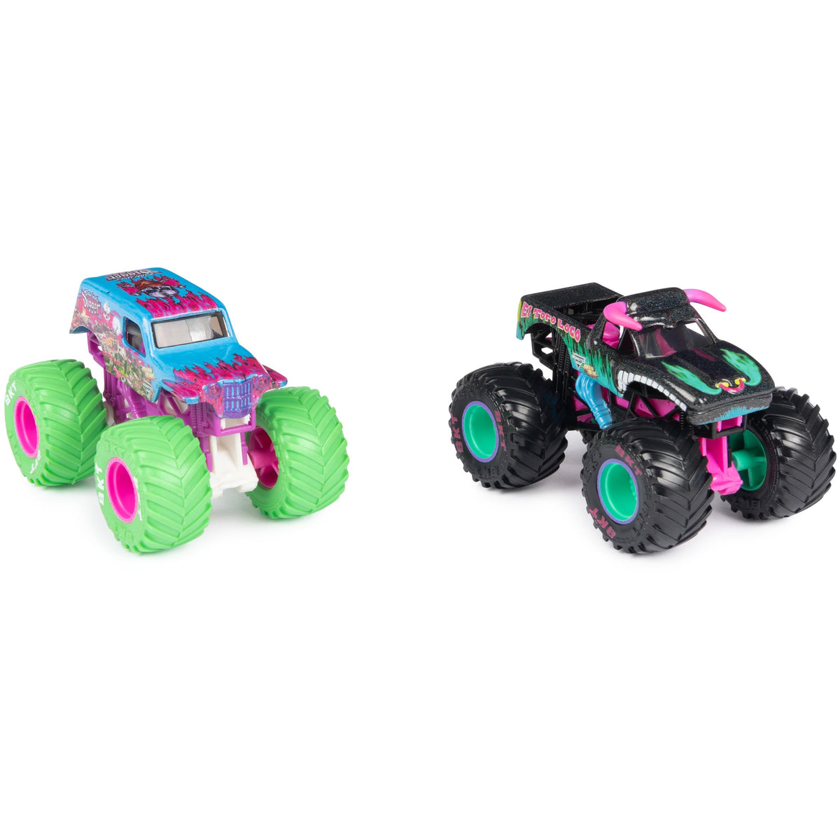 Monster Jam die-cast metal body close-up showcases collectible quality