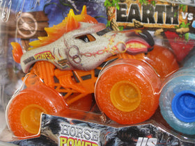 Monster Jam double pack image showing two rugged trucks for imaginative play