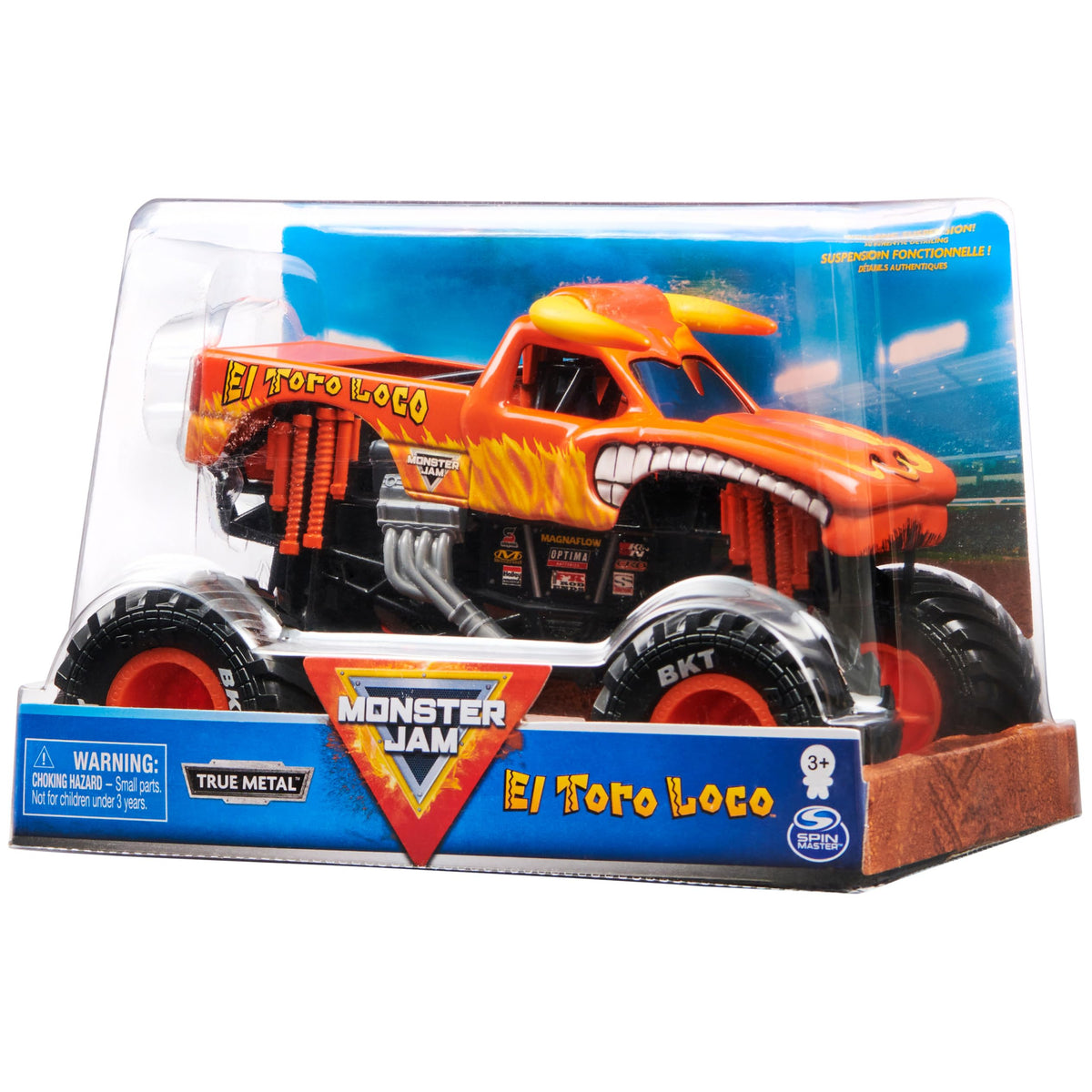 Monster Jam El Toro Loco 1:24 scale die-cast with BKT tires for traction