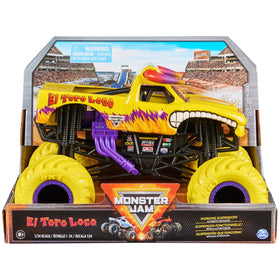 Monster Jam El Toro Loco 1:24 scale truck graphics showcase bold, authentic styling for action play.