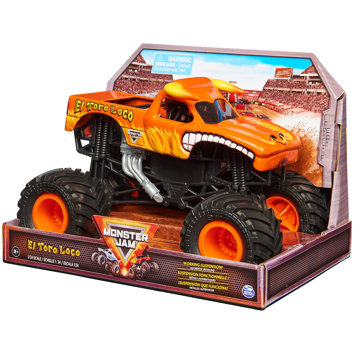 Gift-ready Monster Jam El Toro Loco packaging for giving