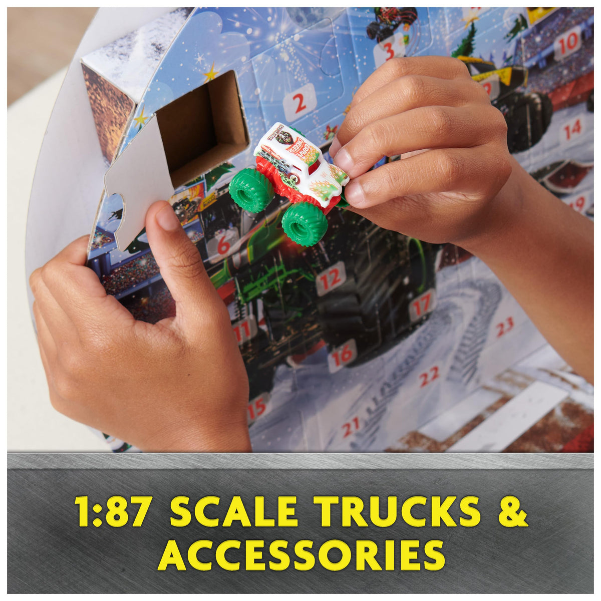 Monster Jam El Toro Loco mini truck detail with bold colors.