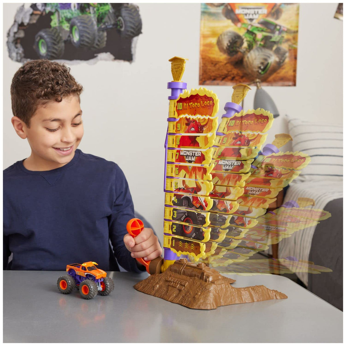 Monster Jam fireworks-style display adds excitement to home play