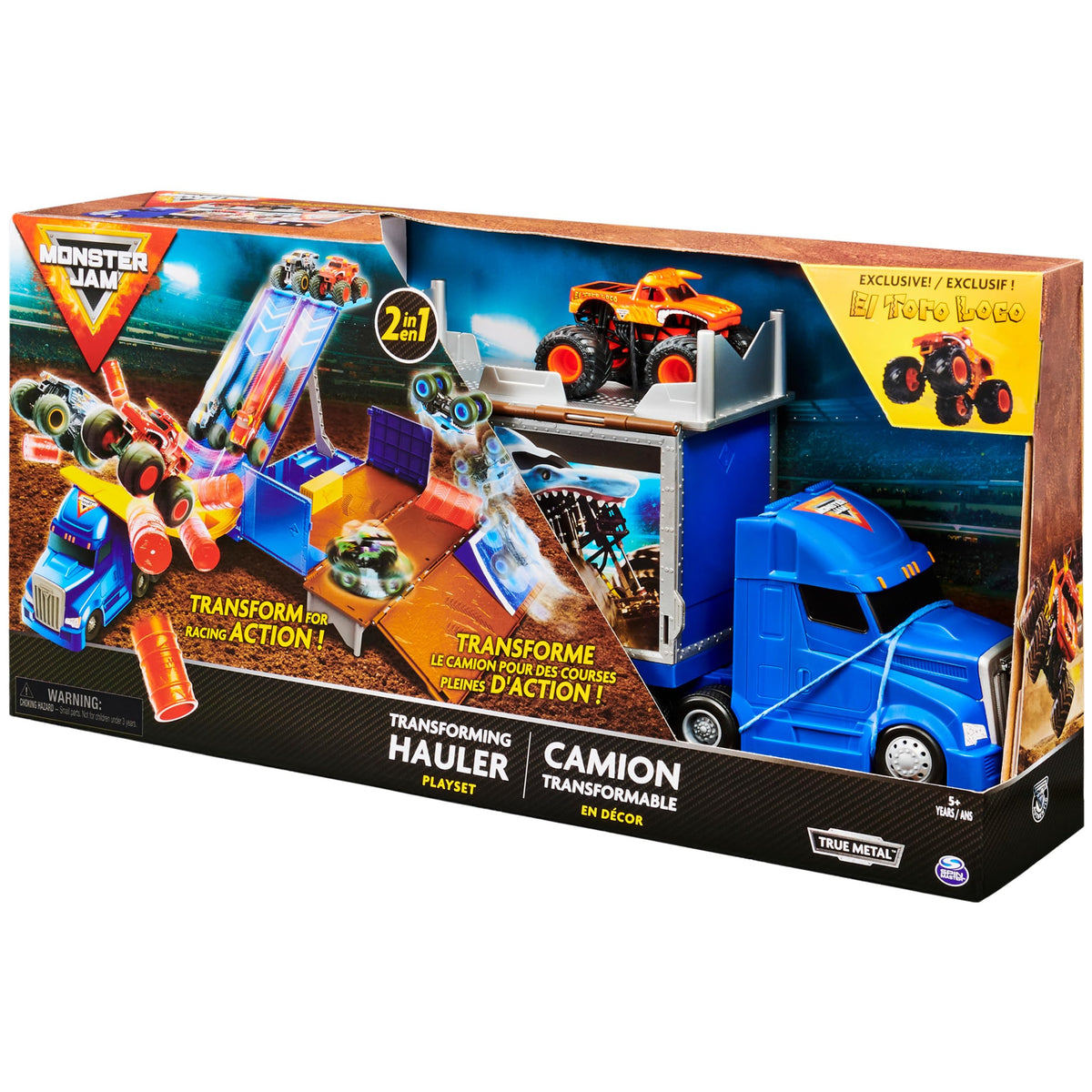 Hauler folded compactly for easy storage