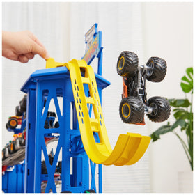 Lights and sounds add realism to garage playtime.