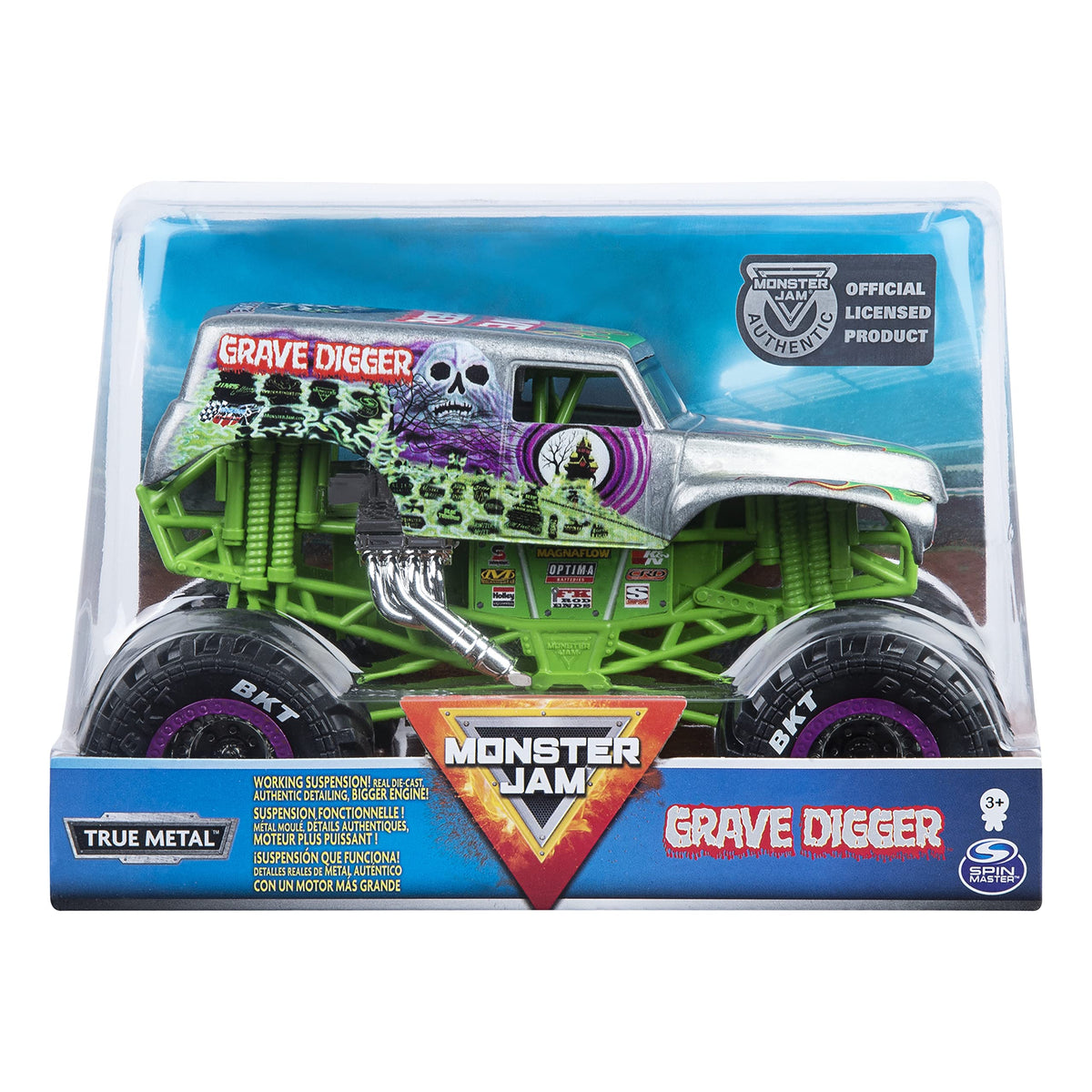 Monster Jam Grave Digger 1:24 scale die-cast truck with authentic details for display