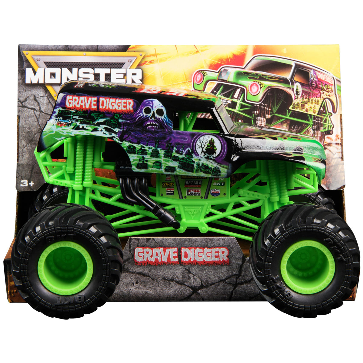 Monster Jam Grave Digger 1:24 scale truck for lifelike play and display.