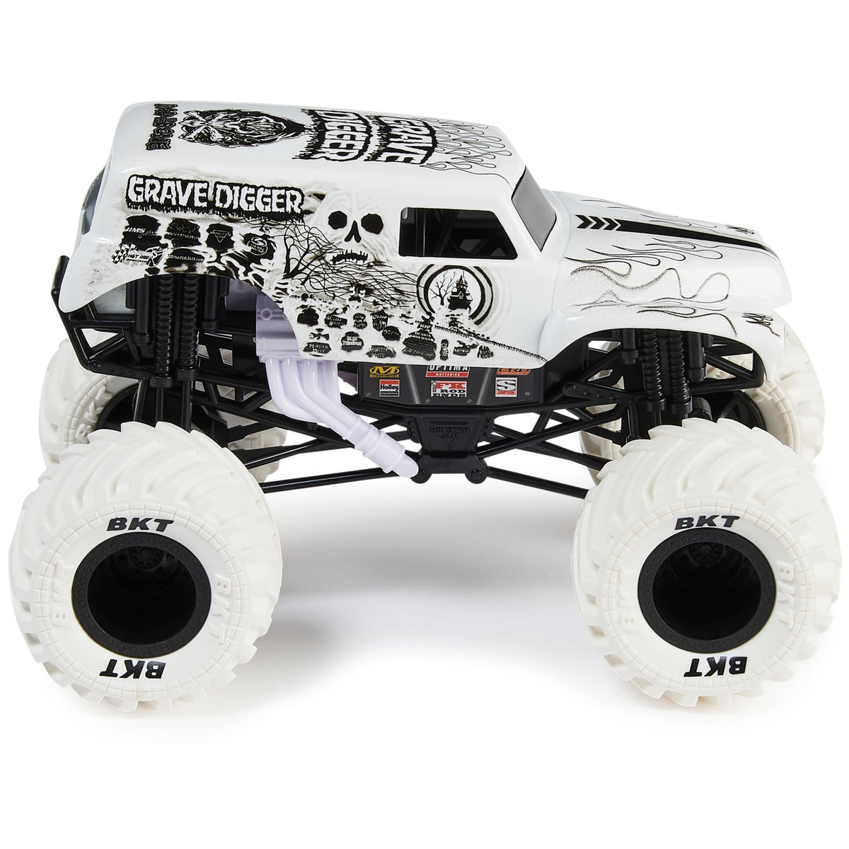 Monster Jam Grave Digger 1:24 working suspension enhances action and durability during play