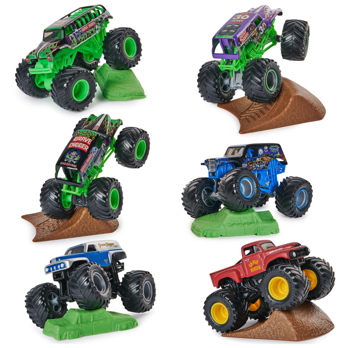 Monster Jam Grave Digger 40th Anniversary chrome rims boost collectible appeal