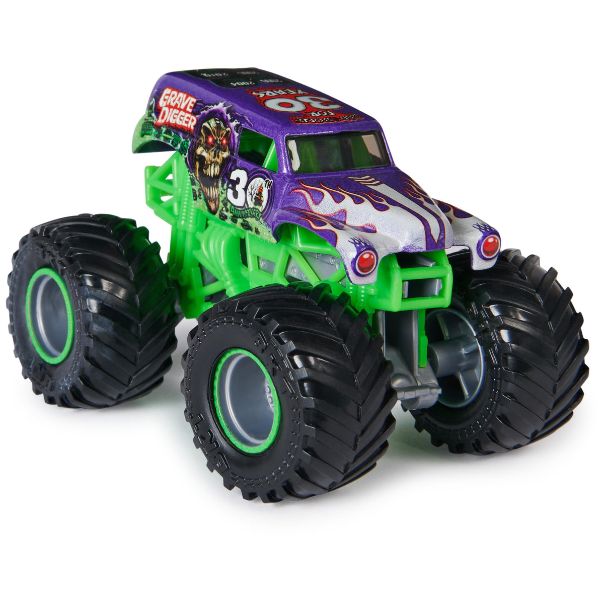 Monster Jam Grave Digger 40th Anniversary official BKT tires add realism