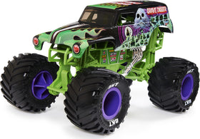 Monster Jam Grave Digger BKT tires close-up emphasizing traction for action-packed play.