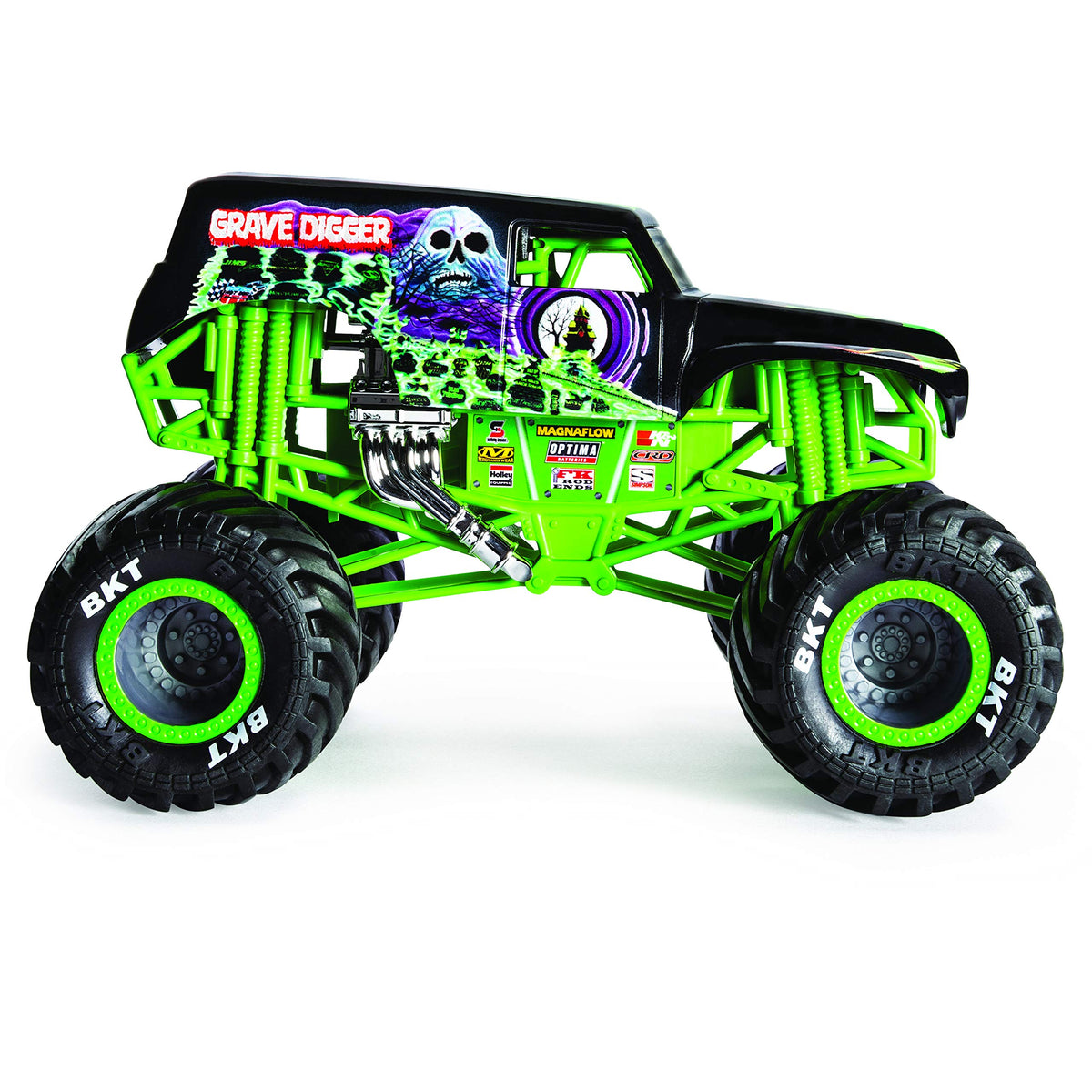 Grave Digger collection display from Monster Jam enhances home setup