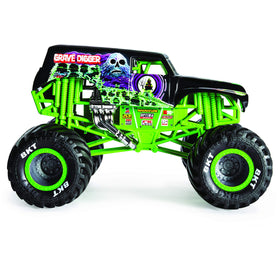 Grave Digger collection display from Monster Jam enhances home setup