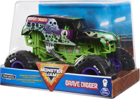 Monster Jam Grave Digger detailed graphics enhance realism during pretend races.