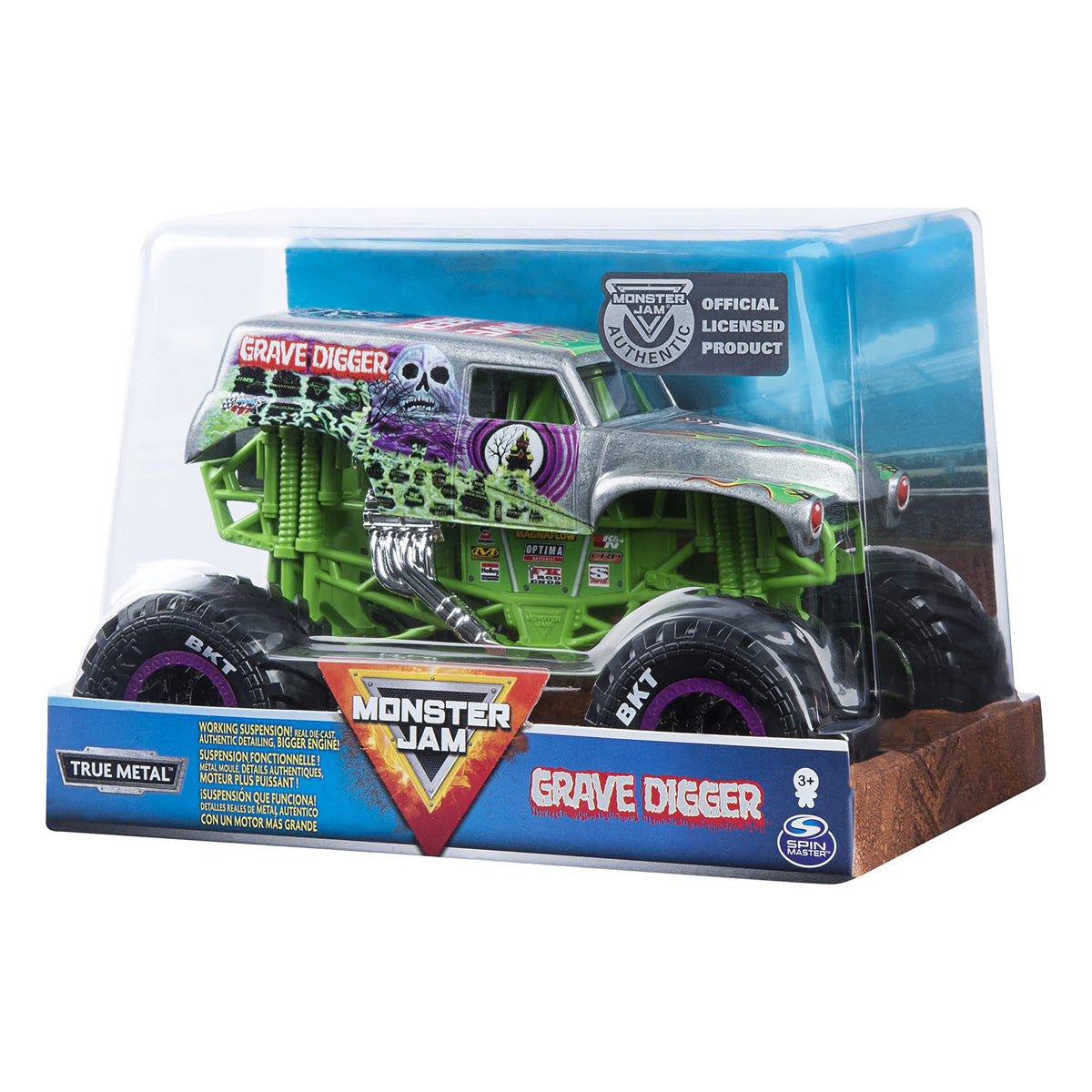 Grave Digger graphics close-up with vibrant decals for collectors