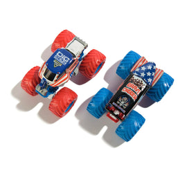 Monster Jam Grave Digger and JCB Digatron with authentic graphics and official BKT tires.