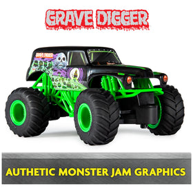 Grave Digger RC truck graphics detail with official replica look