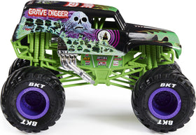 Monster Jam Grave Digger working suspension demonstrates smooth landings during stunts.
