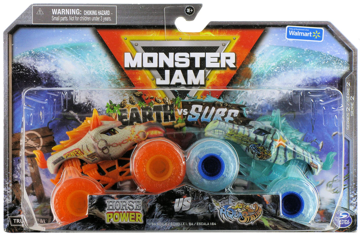 Monster Jam Horse Power truck with die-cast finish ready for action