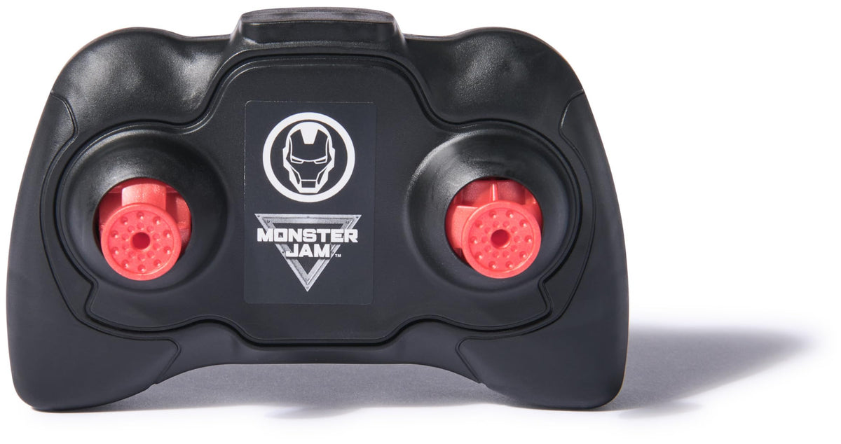 Packaging photo of Monster Jam Iron Man RC truck as a gift-ready set