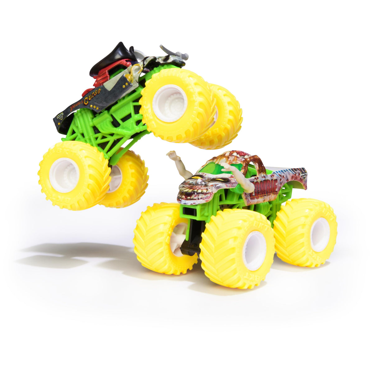 Monster Jam Max-D vs Son-Uva Digger 1:64 scale 2-pack for dynamic head-to-head battles.