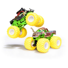 Monster Jam Max-D vs Son-Uva Digger 1:64 scale 2-pack for dynamic head-to-head battles.